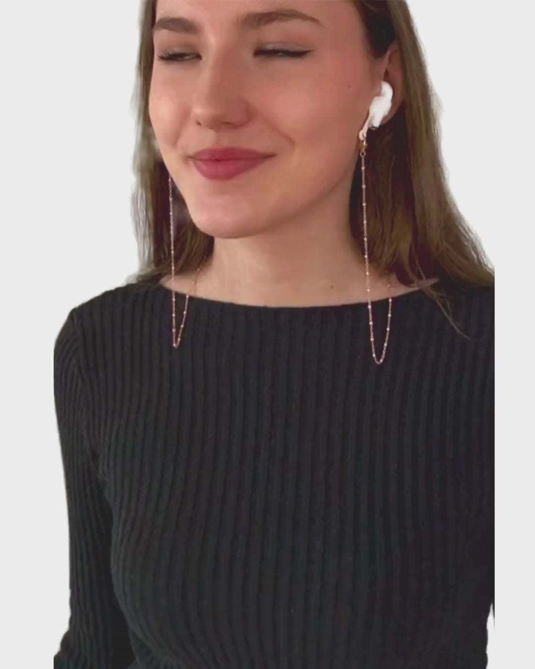 Collier Airpods, chaîne Airpods, bijou Airpods, accessoire Airpods, support Airpods, sangle Airpods, collier Airpods, chaine pour écouteurs, sangle pour écouteurs, chaîne de lunettes, chaîne de lunettes de soleil, collier, acier inoxydable, collier émail, chaine perles émail