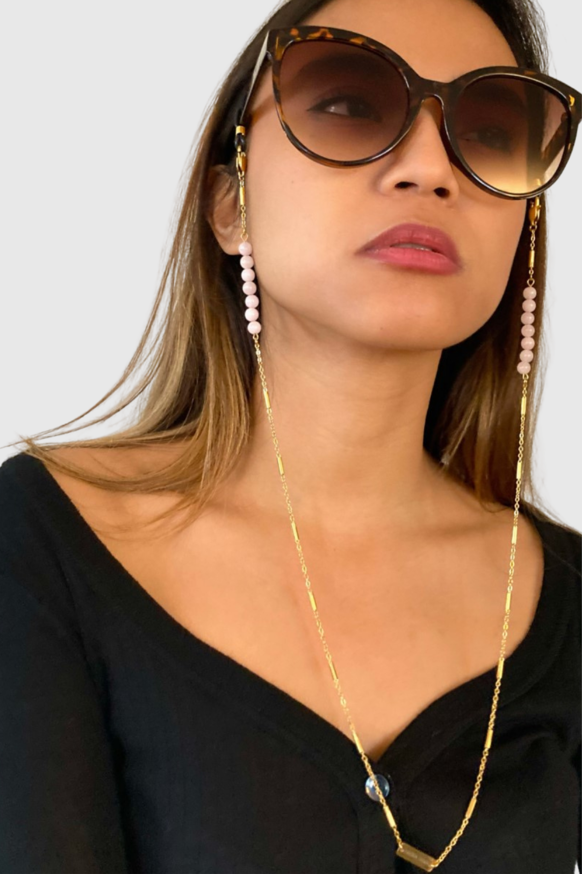 Chaîne 3-en-1 Chaîne AirPods Chaîne Lunettes Collier, avec