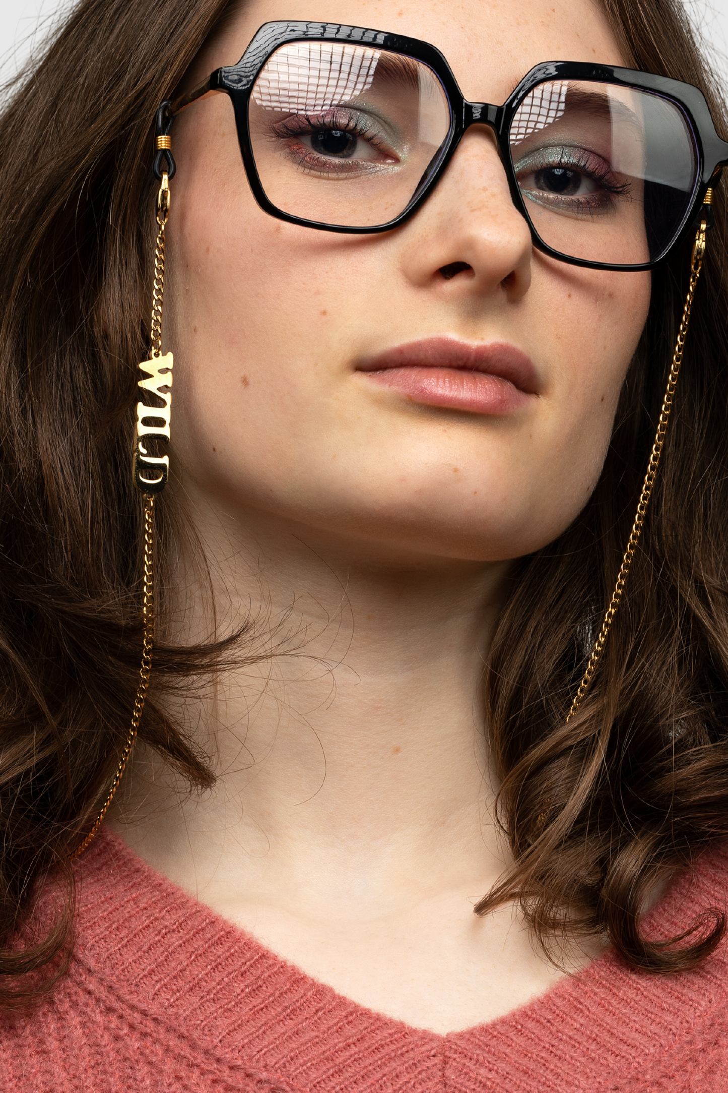 GOLDEN CHAIN - Chaîne pour AirPods ou lunettes en acier inoxydable doré à l'or fin 18K