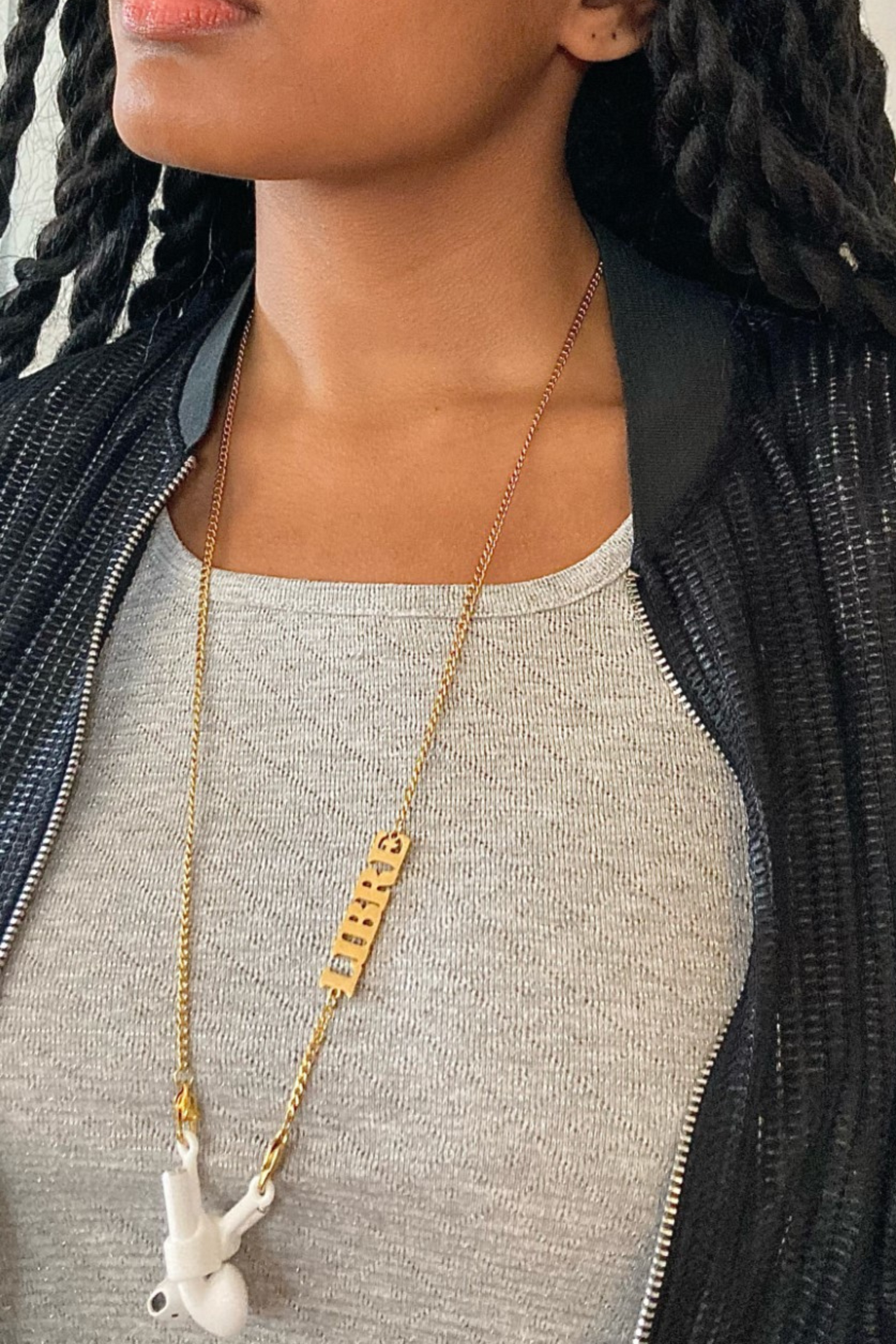 GOLDEN CHAIN - Chaîne de lunettes tendance et originale en acier inoxydable doré à l'or fin 18K